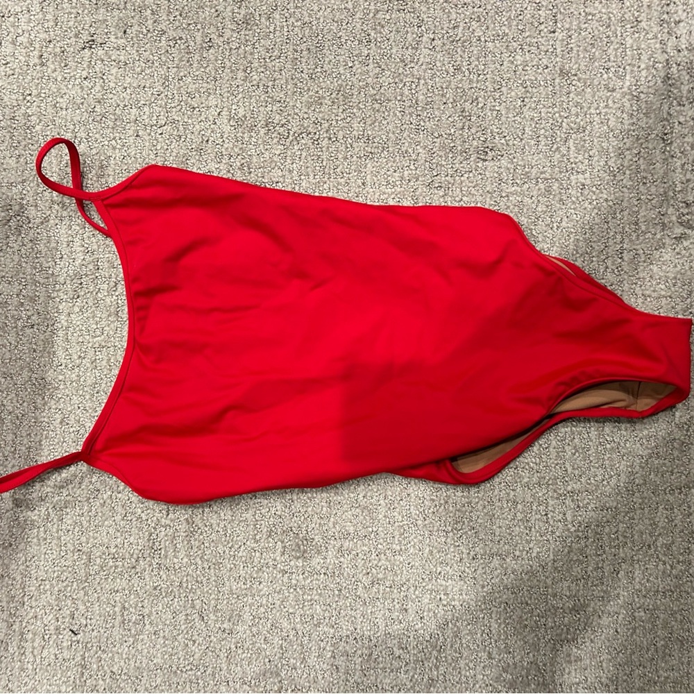 Nu Swim Red One Piece Swimsuit